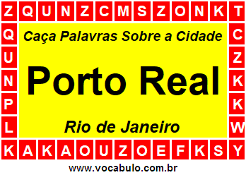 Caça Palavras Sobre a Cidade Fluminense Porto Real