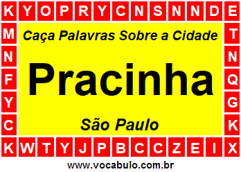 Caça Palavras Sobre a Cidade Pracinha do Estado São Paulo