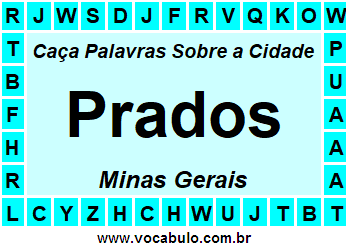 Caça Palavras Sobre a Cidade Mineira Prados