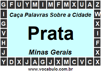 Caça Palavras Sobre a Cidade Mineira Prata