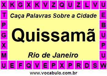 Caça Palavras Sobre a Cidade Quissamã do Estado Rio de Janeiro