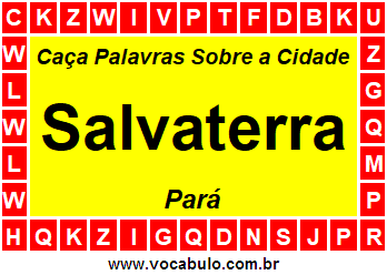 Caça Palavras Sobre a Cidade Salvaterra do Estado Pará