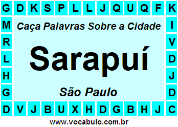 Caça Palavras Sobre a Cidade Paulista Sarapuí