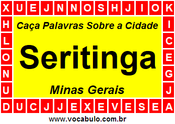 Caça Palavras Sobre a Cidade Mineira Seritinga