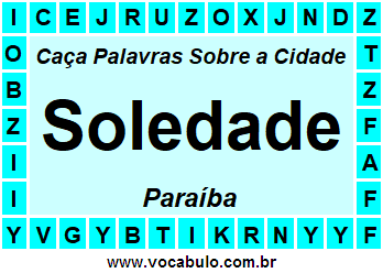 Caça Palavras Sobre a Cidade Paraibana Soledade