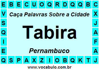 Caça Palavras Sobre a Cidade Pernambucana Tabira