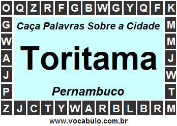 Caça Palavras Sobre a Cidade Pernambucana Toritama