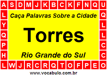 Caça Palavras Sobre a Cidade Gaúcha Torres