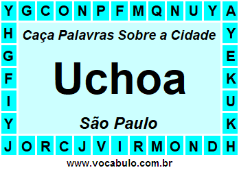 Caça Palavras Sobre a Cidade Paulista Uchoa