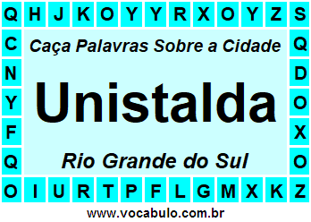 Caça Palavras Sobre a Cidade Gaúcha Unistalda