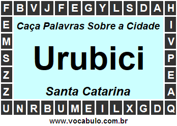 Caça Palavras Sobre a Cidade Urubici do Estado Santa Catarina