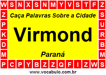 Caça Palavras Sobre a Cidade Paranaense Virmond