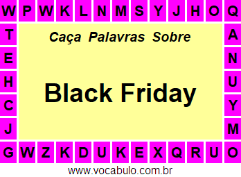 Caça Palavras Black Friday