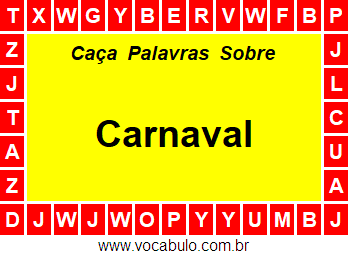 Caça Palavras Carnaval