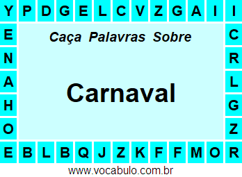 Caça Palavras Carnaval