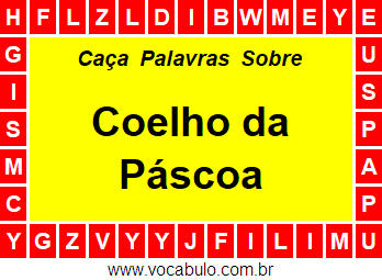 Caça Palavras Coelho da Páscoa