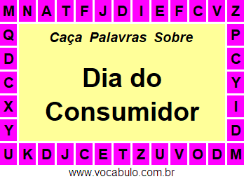 Caça Palavras Dia do Consumidor