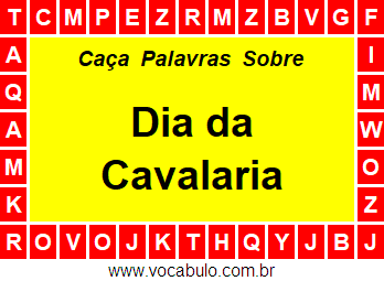 Caça Palavras Dia da Cavalaria