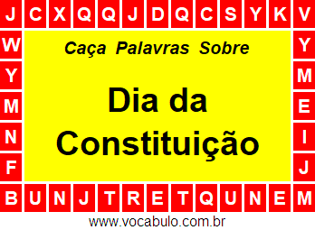 Caça Palavras Dia da Constituição