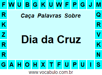 Caça Palavras Sobre o Dia da Cruz