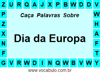 Caça Palavras Dia da Europa