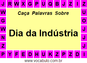 Caça Palavras Dia da Indústria