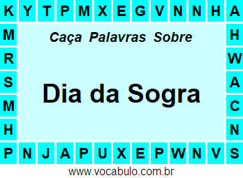 Caça Palavras Dia da Sogra