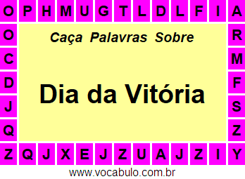 Caça Palavras Dia da Vitória