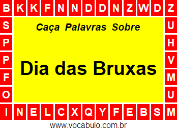 Caça Palavras Sobre o Dia das Bruxas