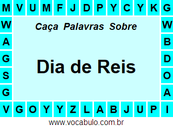 Caça Palavras Sobre o Dia de Reis