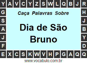 Caça Palavras Dia de São Bruno