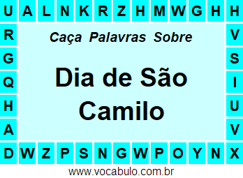 Caça Palavras Dia de São Camilo