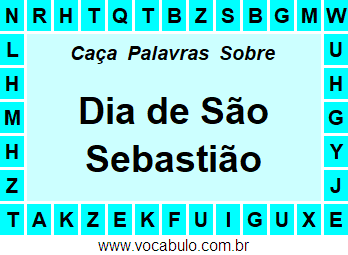 Caça Palavras Dia de São Sebastião