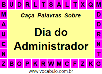 Caça Palavras Sobre o Dia do Administrador