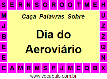 Caça Palavras Sobre o Dia do Aeroviário