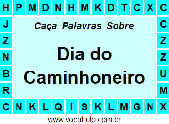 Caça Palavras Sobre o Dia do Caminhoneiro