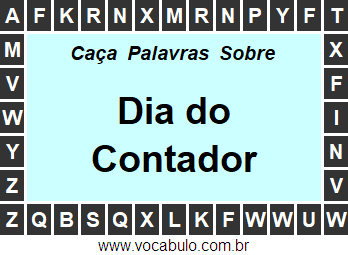 Caça Palavras Dia do Contador