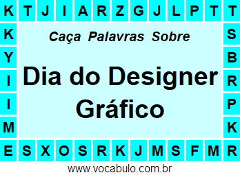 Caça Palavras Sobre o Dia do Designer Gráfico