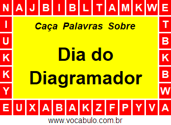 Caça Palavras Dia do Diagramador