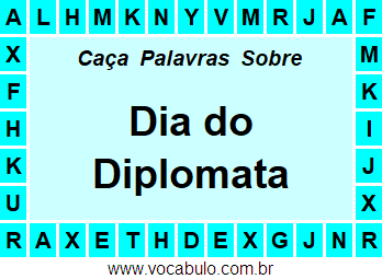 Caça Palavras Sobre o Dia do Diplomata