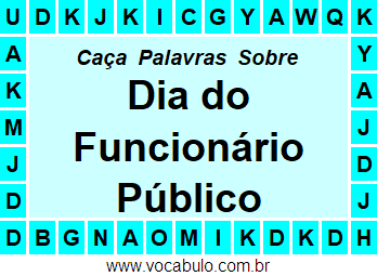 Caça Palavras Sobre o Dia do Funcionário Público Aposentado