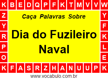 Caça Palavras Dia do Fuzileiro Naval