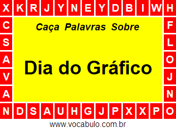 Caça Palavras Dia do Gráfico