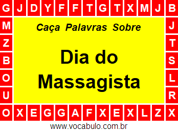 Caça Palavras Dia do Massagista