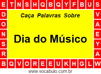 Caça Palavras Dia do Músico