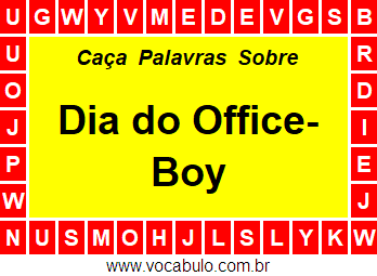 Caça Palavras Dia do Office-Boy