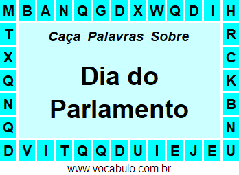 Caça Palavras Dia do Parlamento