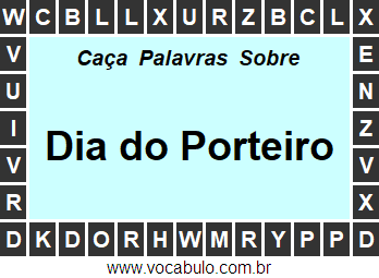 Caça Palavras Dia do Porteiro