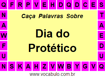 Caça Palavras Dia do Protético