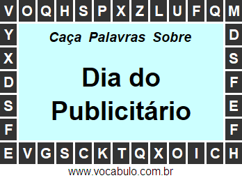 Caça Palavras Dia do Publicitário